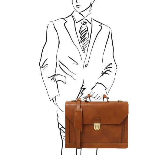 Natural leather Briefcases Cremona - by Tuscany Leather
