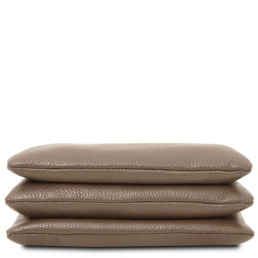 Dark Taupe leather Handbags Sia - by Tuscany Leather