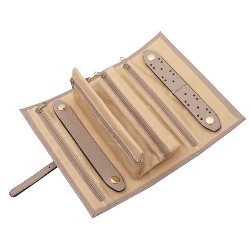 Soft leather jewellery case