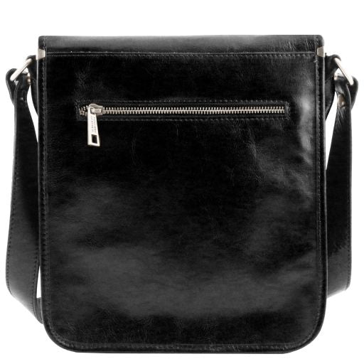 TL Messenger - Two compartments leather shoulder bag
