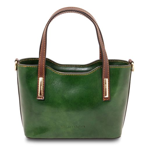 Green leather Handbags Amelia - by Tuscany Leather