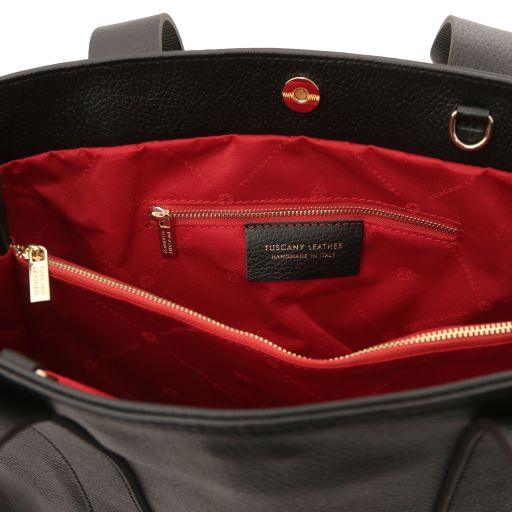 Black leather Handbags Callie - by Tuscany Leather