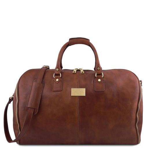 Brown leather Garment Bags Antigua - by Tuscany Leather