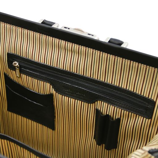 Black leather Doctor Bags Leonardo - by Tuscany Leather