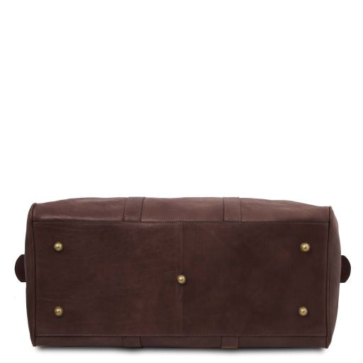 Dark Brown leather Duffel Bags Oslo - by Tuscany Leather