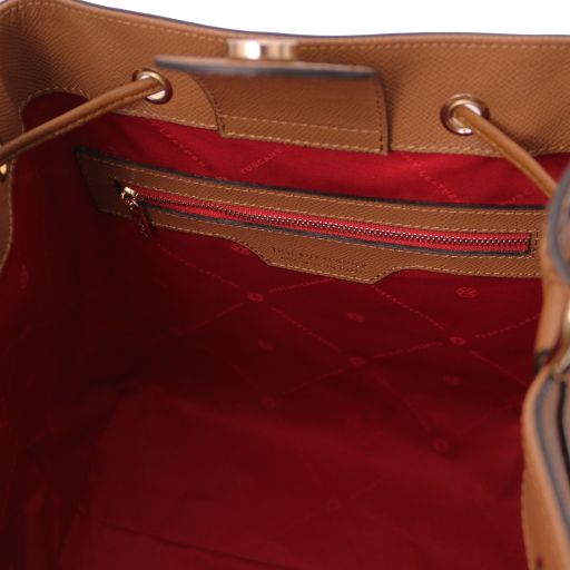 Cognac leather Handbags Minerva - by Tuscany Leather