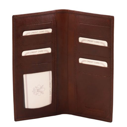 Exclusive vertical 2 fold leather wallet